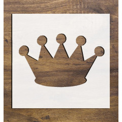 Crown Stencil 4x4 - Reusable Plastic for DIY Crafts & Home Decor