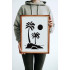 Reusable Palm Trees, Beach, Sun & Moon Stencil 8.5" x 11" - Idyllic Scenery Design for Creative Projects