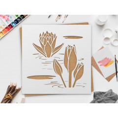 Lotus Flower Stencil 10 - DIY Floral Designs for Art & Painting Projects