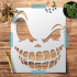 Skull Reusable Sturdy Stencil Skulls, Halloween, Crafts, Scrapbooking, Airbrushing, Decorating Rooms 8" x 10.5 Sheet - Versatile, Durable Art and Craft Stencils