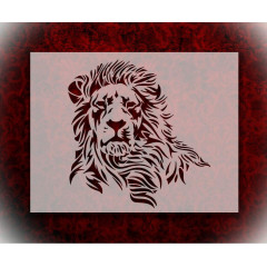 Rubstamper Stencil Lion 8.5x11 - Reusable Clear Plastic for Crafts & Airbrush