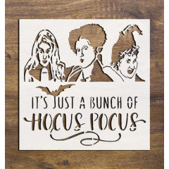 8x8 Hocus Pocus Reusable Stencil - DIY Art, Craft Projects, Wall Decor