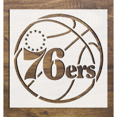 76ers Custom Cut Stencil: Artistic Crafting for Walls, Furniture, and More - DIY Art Crafts Wall Stencils DIYStencils Decorative Templates Reusable Stencils for Crafts Art Drawing Painting Supplies