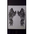 Reusable Stencil 8.5x11 for Airbrush, Scrapbooking - Devil Angel Wings Design