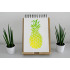 Reusable Pineapple Stencil for Walls & Crafts - Laser-Cut Food-Safe Mylar