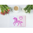 Custom Unicorn Heart & Vine Swirl Stencil 5.5" x 5.5" - Magical Design for Creative Projects