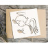 Angel Logo Stencil 5.5x5.5 for Airbrush, Scrapbooking, Reusable Craft Tool