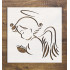 Angel Logo Stencil 5.5x5.5 for Airbrush, Scrapbooking, Reusable Craft Tool