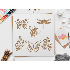 Butterfly Stencil 10x10 Inches - DIY Craft Template for Unique Designs