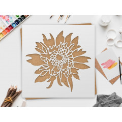 Aster Flower Stencil 10x10 - Reusable for Wall Art, Wood, Canvas, Fabric