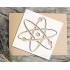 Atom Stencil 5.5x5.5 Inch - Custom Cut, Reusable Clear Plastic for Drawing