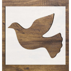 Dove Stencil, 4x4 Reusable Mylar for DIY Crafts & Home Decor Projects