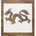 Chinese Dragon Stencil 4x4 - Reusable Plastic for DIY Crafts & Home Decor