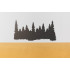 Forest Line Pine Trees & Smokey Mountains Stencil, Reusable & Sturdy, 11" x 8.5", Perfect for Nature-Inspired Art & Crafts