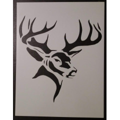 Reusable Sturdy Stencil for Deer Heads - 8.5x11 Art & Airbrush Crafting