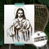 Jesus Holding Chalice Stencil Template - Reusable 8.5x11 Inches for Painting on Walls, Wood, Glass, Arts and Crafts Art, Craft, and DIY Projects - LIONX