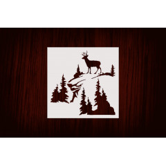 Wildlife Stencil - Majestic Deer Design - for Nature-Themed Crafts, Walls, Furniture, and DIY Home Decor