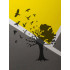 Birds Flying Out of Large Country Tree Stencil, Reusable & Sturdy 8.5" x 11", Perfect for Arts, Crafts, Scrapbooking, Airbrush Painting & Drawing