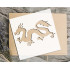 Chinese Dragon Stencil 4x4 - Reusable Plastic for DIY Crafts & Home Decor