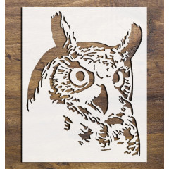 6x8 Inch Owl Reusable Stencil - Clear Plastic for DIY Airbrush Painting Drawing DIY Craft Decorative Stencil Template