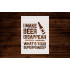 Make Beer Disappear Super Power Stencil, Reusable & Sturdy, 8.5" x 11", Custom Humorous Art Template