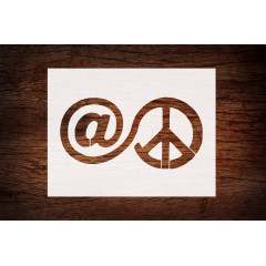 Reusable "At Peace" Sign Stencil 8.5" x 11" - Custom Design for Serene Crafts and Decor