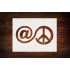 Reusable "At Peace" Sign Stencil 8.5" x 11" - Custom Design for Serene Crafts and Decor