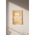 Reusable Skull Pirate Stencil 5.5" x 5.5" - Custom Adventurous Design for Themed Crafts