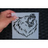 Bear Logo Stencil - Reusable Clear Plastic for Airbrush, 5.5x5.5 in Crafts