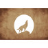 Wildlife Wolf and Moon Stencil - for Art, Crafts, and Nature-Inspired DIY Projects - 5.5 x 5.5 Inches