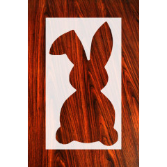 Reusable Stencil - Easter Bunny 8.5x11 for Crafts, Scrapbooking, Airbrush