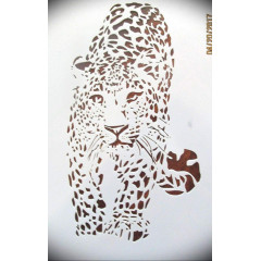 Jaguar Panther Logo Stencil Reusable 10 mm Mylar Laser Cut Stencil Arts and Crafts Material Scrapbooking for Airbrush Painting Drawing