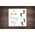 Faith Footprints Stencil - 'I Will Carry You' Inspirational Design, 5.5 x 5.5 inches for Crafting and Home Decor