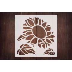 Custom Sunflower Stencil 5.5" x 5.5" - Bright Floral Design for Nature-Inspired Crafts