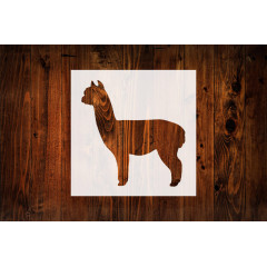 4-Inch Alpaca Stencil - Reusable Mylar Cutout for Crafts & DIY Projects