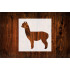 4-Inch Alpaca Stencil - Reusable Mylar Cutout for Crafts & DIY Projects