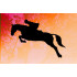 Reusable Horse Jumping Stencil 11" x 8.5" - Custom Equestrian Design for Dynamic Crafts