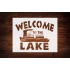 Reusable Welcome to The Lake Boat Stencil 8.5" x 11" - Custom Lakehouse Decor Design for Crafting