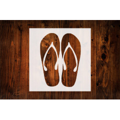 Flip Flops Style Design Stencil, 4-Inch, Reusable Mylar Cutout for Summer Art, Crafts & DIY Projects