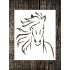 Horse Logo Stencil 5x6 - Reusable for Airbrush, Scrapbooking & Crafts