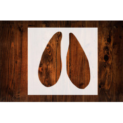 Deer Hoof Print Stencil 4-Inch - Reusable Mylar for Crafts & DIY Projects