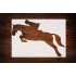 Reusable Horse Jumping Stencil 11" x 8.5" - Custom Equestrian Design for Dynamic Crafts