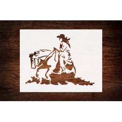 Reusable Horse Stencil 8.5x11 - Custom Durable for Cowboy & Cowgirl Crafts