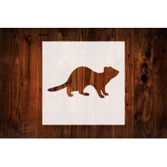 4-Inch Ferret Style Design Stencil, Reusable Mylar Cutout, for Sign Art, Crafts & DIY Projects