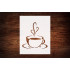 Reusable Coffee & Tea Cup Stencil - Fits 8.5 x 11 - Custom Durable Design