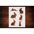 Reusable Bunny Rabbit Stencil 8.5" x 11" - Custom Design for Spring and Easter Crafts