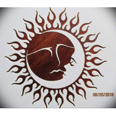 Sun Moon Stencil Template 10mm Mylar for Airbrush, Crafts & Scrapbooking