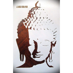 Buddha Logo Stencil 10mm Mylar - Reusable for Airbrush, Crafts & Scrapbooking