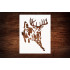 Reusable Buck White-Tailed Deer Stencil 8.5" x 11" - Custom Hunting Theme Design for Outdoor Crafts