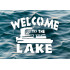 Reusable Welcome to The Lake Boat Stencil 8.5" x 11" - Custom Lakehouse Decor Design for Crafting